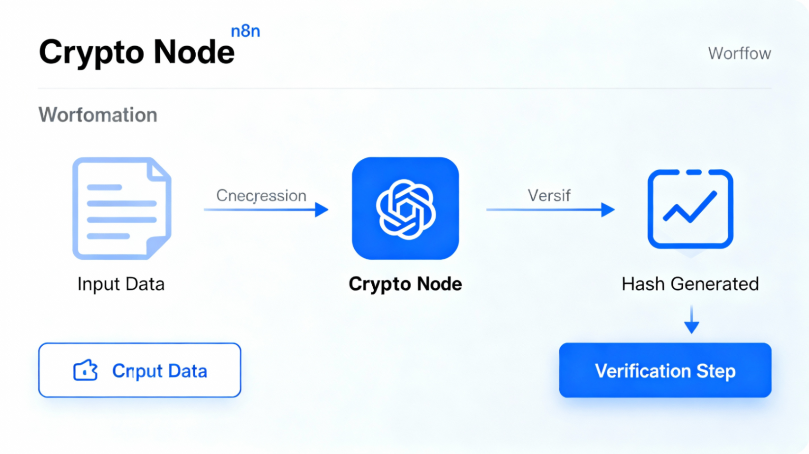 n8n Crypto节点在工作流中的位置和功能展示