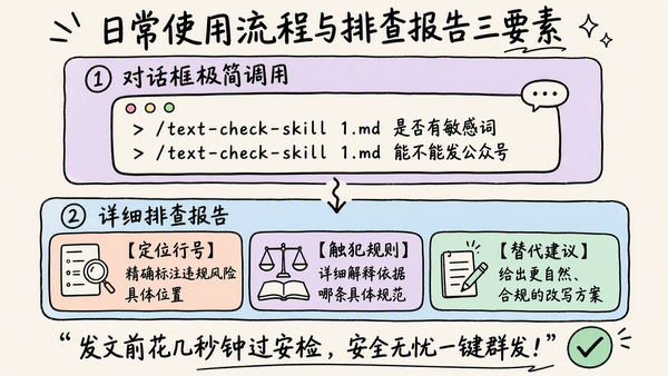 日常使用流程与排查报告三要素